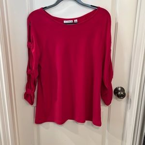 Susan Graver designed, split sleeve top/blouse